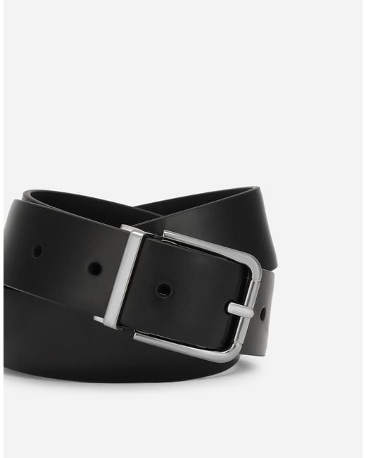 メンズ Dolce & Gabbana Brushed Calfskin Belt White