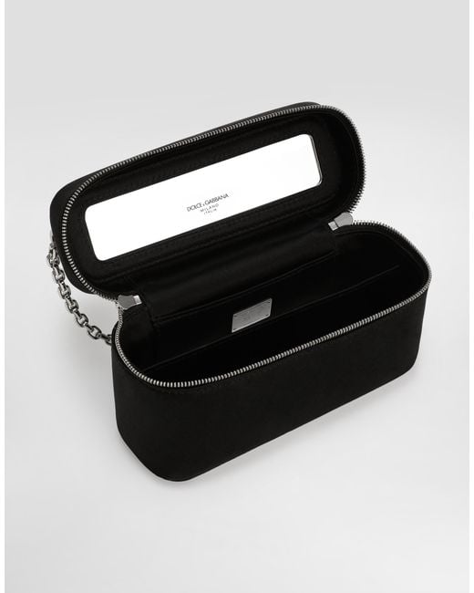 Dolce & Gabbana White Sicily Medium Satin And Pavé Tubes Shoulder Bag