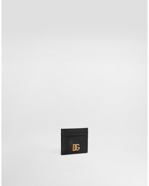 Dolce & Gabbana White Woven Dg Logo Card Holder