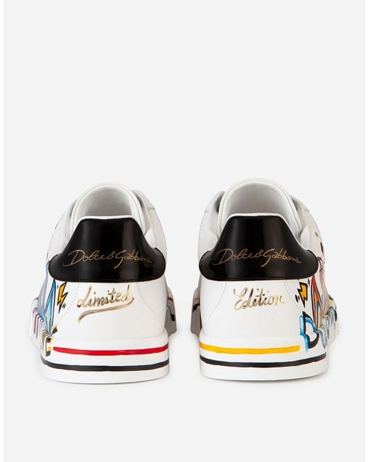 Dolce & Gabbana White New Dglimited Portofino Sneakers for men