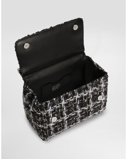 Dolce & Gabbana Black Medium Sicily Handbag