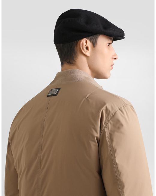 Dolce & Gabbana Natural Satin Padded Jacket for men