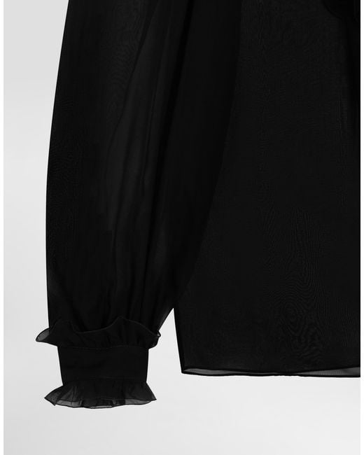 Dolce & Gabbana Black Chiffon Shirt