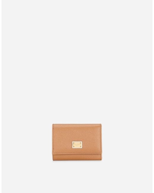 Dolce & Gabbana White French Flap Wallet With Tag