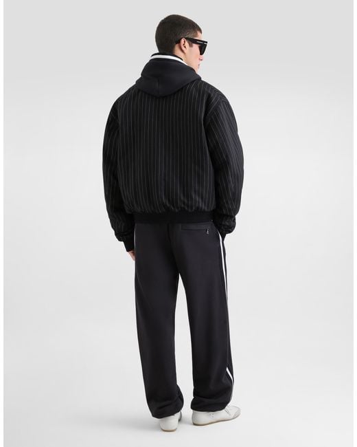 Dolce & Gabbana Blue Cotton Fleece Jogging Trousers for men