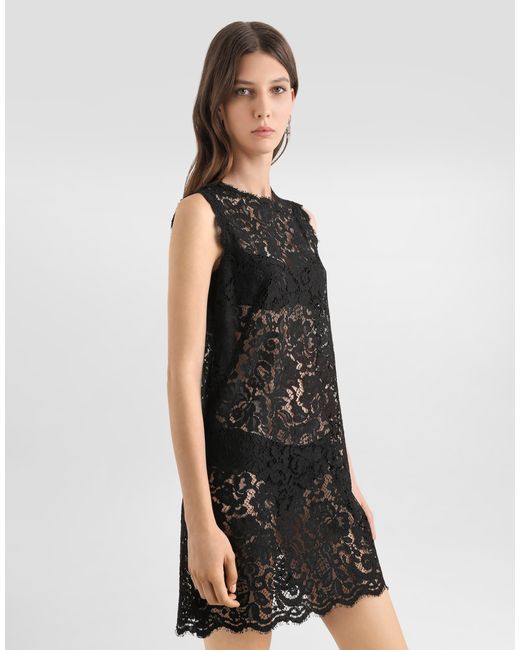 Dolce & Gabbana Black Cordonetto Lace Dress