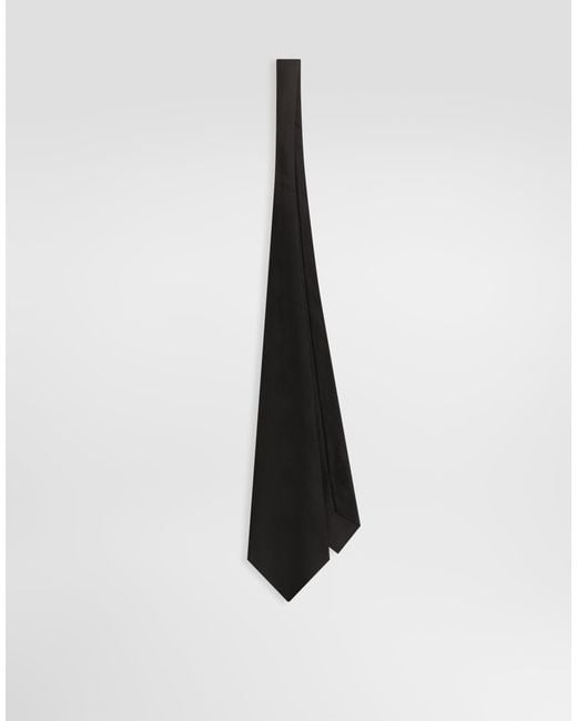 Dolce & Gabbana White Satin Tie for men