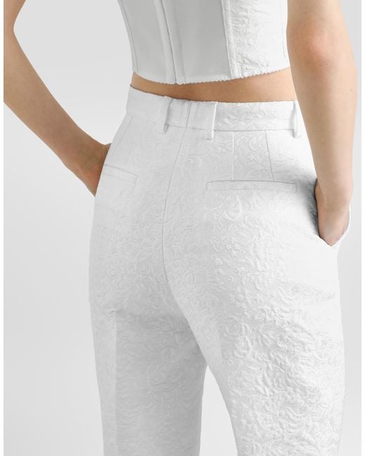 Dolce & Gabbana White Pantalone