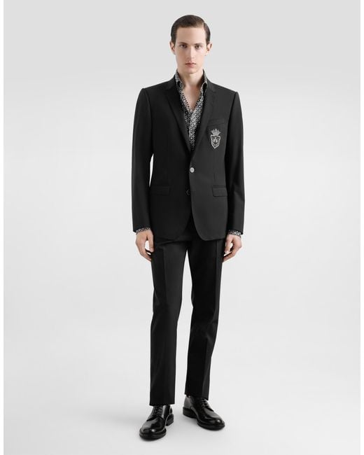 Camisa De Seda Con Estampado Corbatería Dolce & Gabbana de hombre de color Gray
