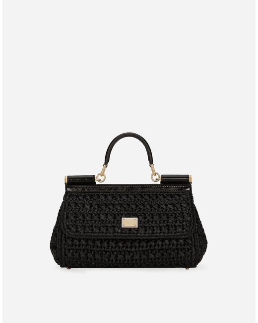Dolce & Gabbana レディース ブラック Sicily ロング ハンドバッグ 