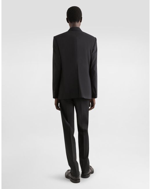 Dolce & Gabbana Black Stretch Wool Martini-Fit Suit for men