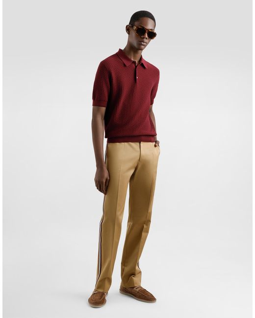 Dolce & Gabbana Cotton Polo-Shirt With Embroidered Logo for men