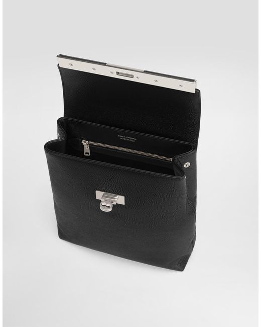 Dolce & Gabbana Marlene Alpine Calfskin Crossbody Bag in White für Herren