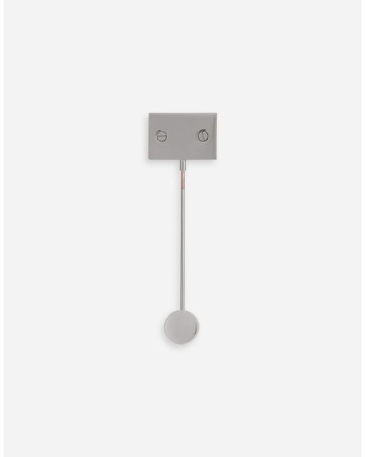 Dolce & Gabbana White Dg Logo Tag Lapel Pin for men