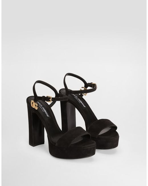 Dolce & Gabbana Black Sandalo Plt