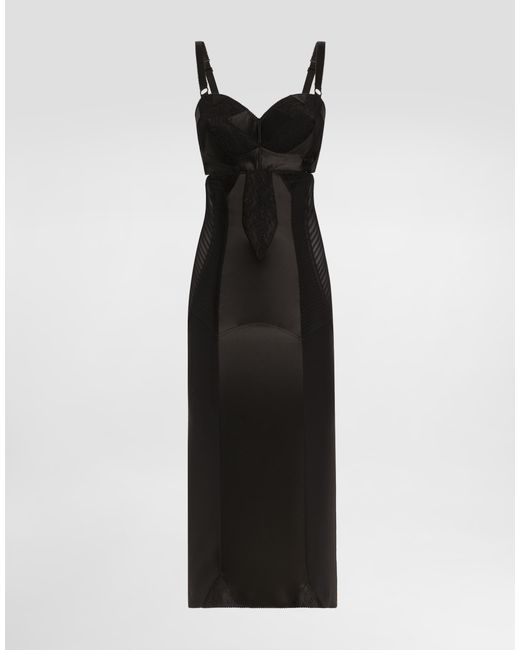 dolce and gabbana black corset dress & Calf-Length Satin Lace With Details in Women's Casual, Work Or summer evening dresses length corset dress Color:A vintage dolce and gabbana black dress