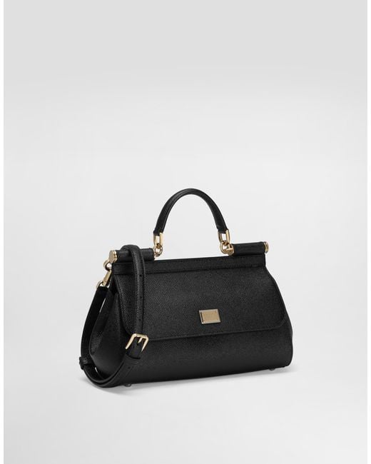 Dolce & Gabbana Black Medium Sicily Handbag