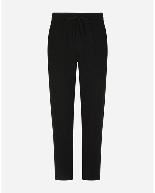 Dolce & Gabbana Jogginghose Aus Kaschmir Mit Dg-Logo in Black für Herren