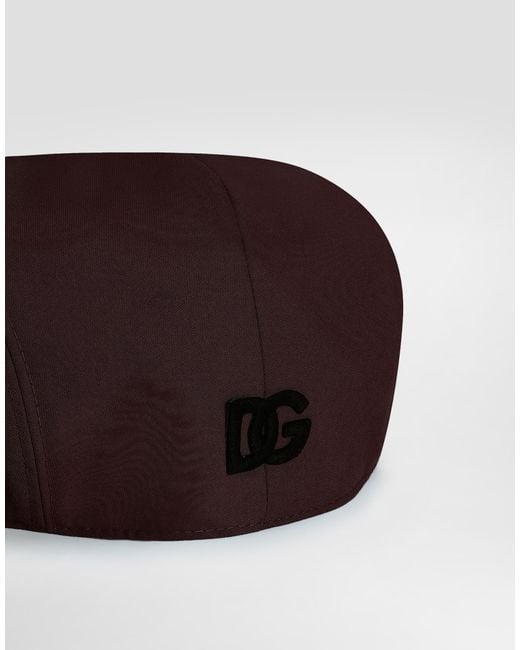 Dolce & Gabbana Brown Wool Poplin Flat Cap for men
