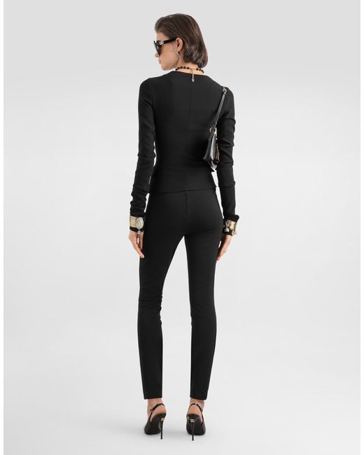 Legging En Jersey Point Milano Dolce & Gabbana en coloris Black