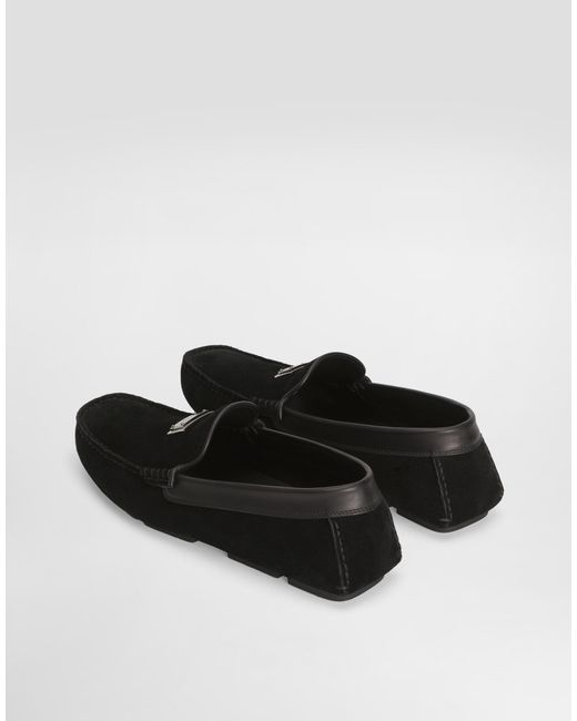 Dolce & Gabbana White Split Calfskin Slipper for men