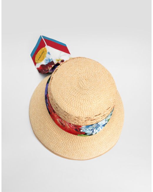 Dolce & Gabbana White Raffia Hat
