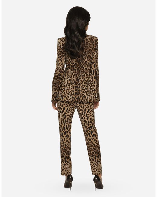 Dolce & Gabbana Natural High-Waisted Pants