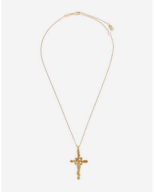 Dolce & Gabbana White Monochrome Pendant 18-Carat And Citrine Quartz