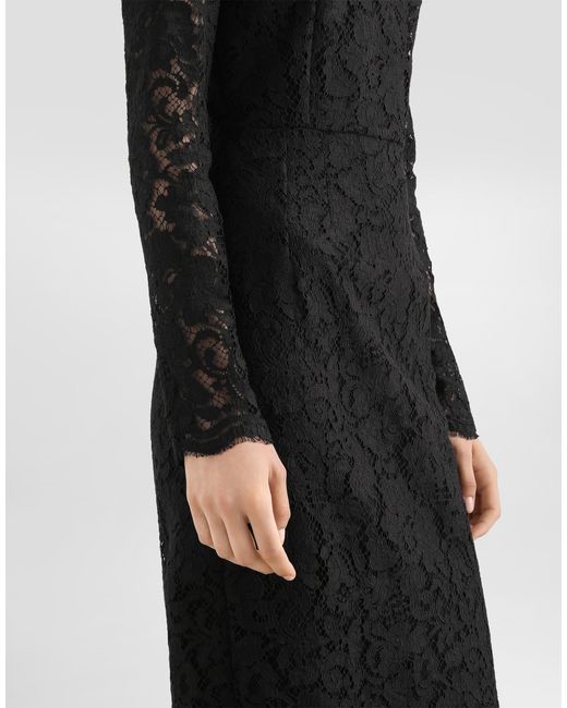 Dolce & Gabbana Black Cordonetto Lace Dress