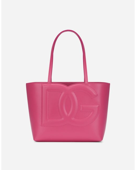 Damen Taschen Tote Taschen Dolce & Gabbana Leder Kleiner Shopper DG Daily aus Kalbsleder in Pink 