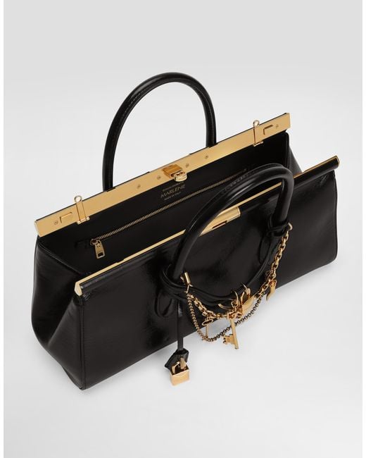 Dolce & Gabbana Black Marlene Everyday Bag With Charms