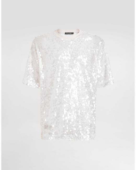Dolce & Gabbana White Short-Sleeved T-Shirt for men