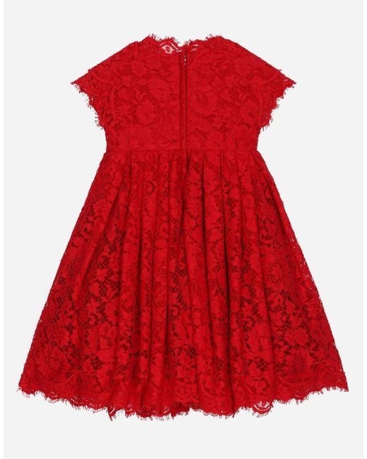 Dolce & Gabbana Cordonette Lace Dress With Embroidered Jewel