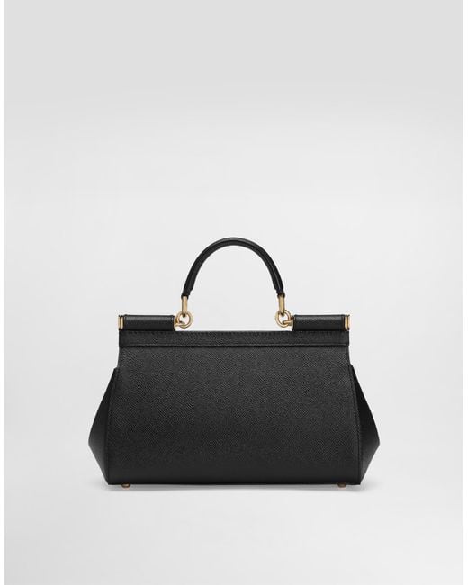 Dolce & Gabbana Black Medium Sicily Handbag