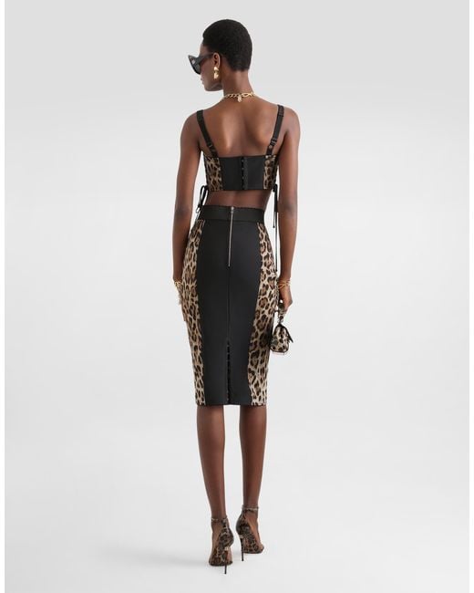 Dolce & Gabbana Multicolor Leo- Fabric Skirt