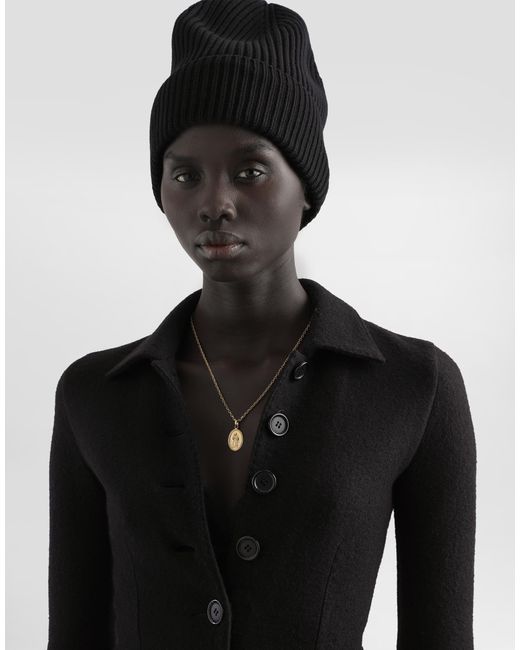 Dolce & Gabbana Black Single-Breastedwool Cloth Jacket