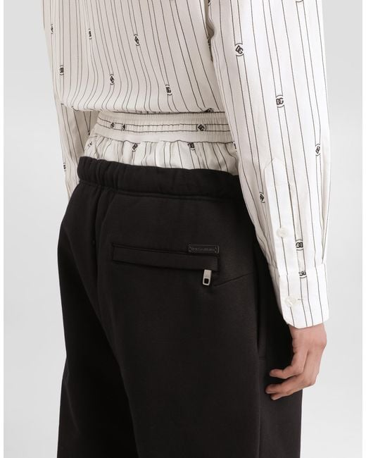 Dolce & Gabbana Black Jersey Jogging Trousers for men