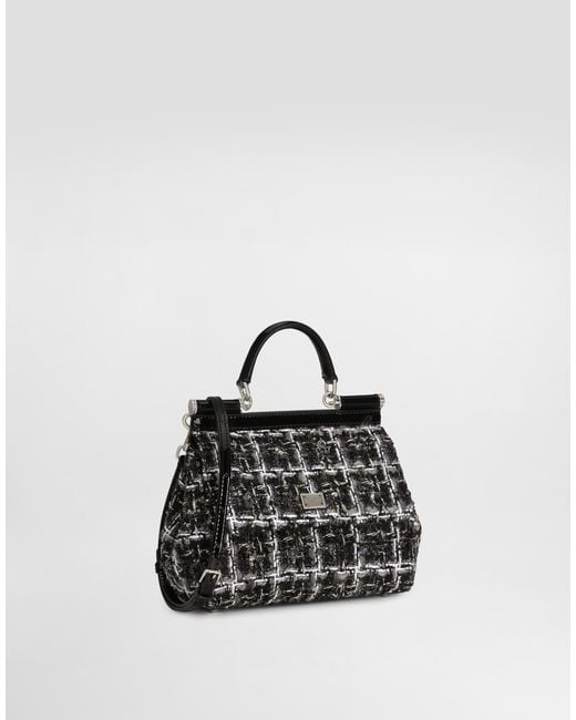 Dolce & Gabbana Black Medium Sicily Handbag