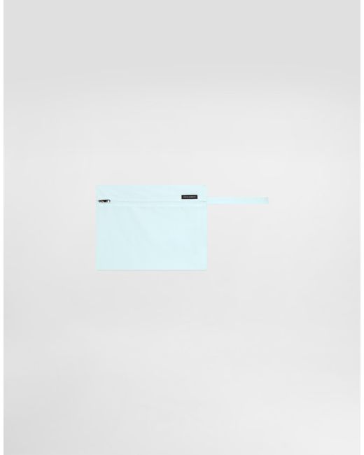 Dolce & Gabbana Blue Canvas Swim Boxer Shorts for men