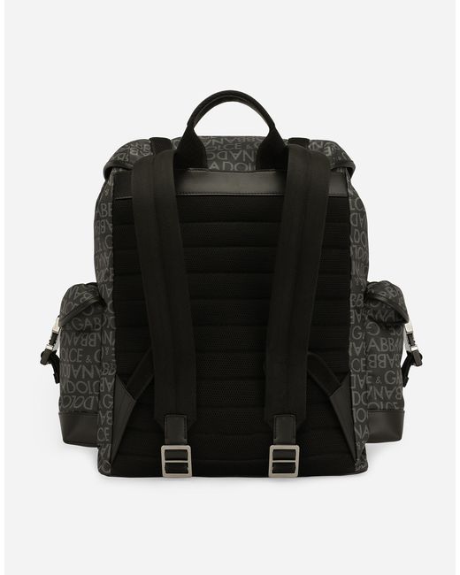 メンズ Dolce & Gabbana バックパック ジャカード コーティング Black