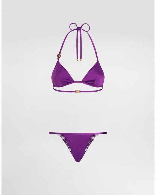 Dolce & Gabbana Purple Triangolo+Tanga