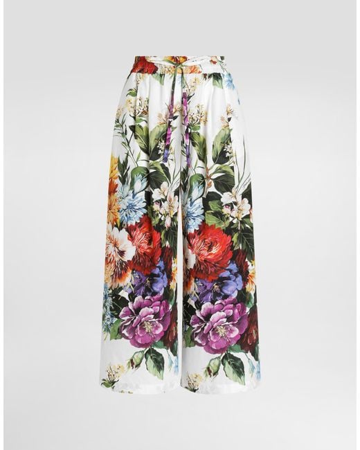 Dolce & Gabbana レディース ホワイト フラワーブーケプリント