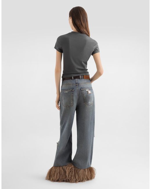 Dolce & Gabbana Blue 5-Pocket Denim Trousers