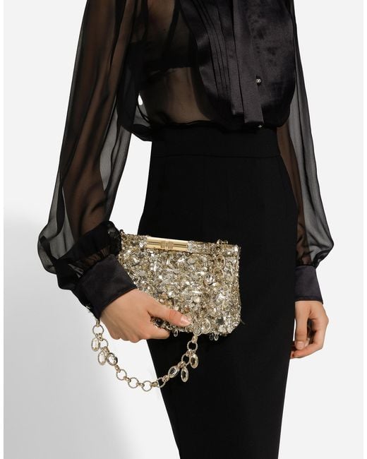 Dolce & Gabbana Metallic Medium Marlene Shoulder Bag