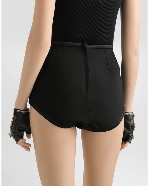 Dolce & Gabbana Black Wool Crêpe Culottes