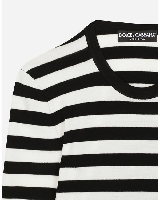 Maglia A Intarsio Righe di Dolce & Gabbana in Black