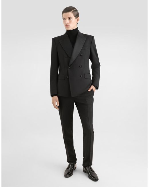 Dolce & Gabbana Black Three-Piece Sicilia-Fit Suit for men