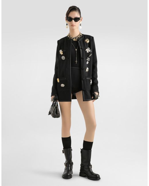 Dolce & Gabbana Black Wool Crêpe Culottes