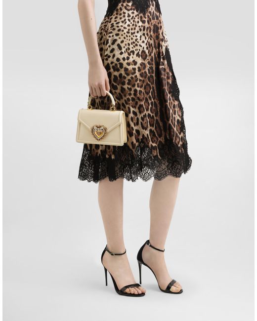 Dolce & Gabbana Natural Small Devotion Top-Handle Bag