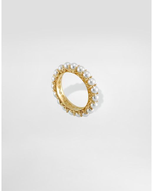 Dolce & Gabbana White Pearl Earrings 18-Carat And Pearls